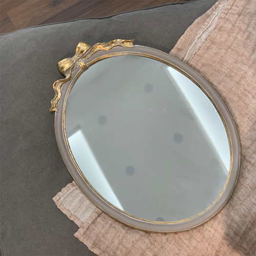 골드그레이 리본 거울 (K30175)